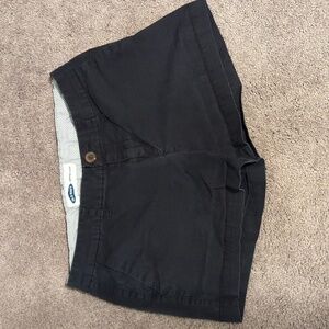 Old Navy Womens Black Everyday Short Belt Loops Front Zipper 3.5" Inseam
